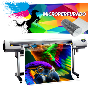 Impressão Digital em Vinil Microperfurado   4x0   